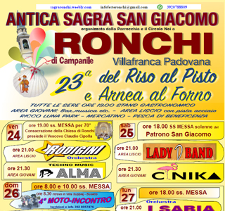 Antica Sagra di San Giacomo Ronchi di Campanile 2026