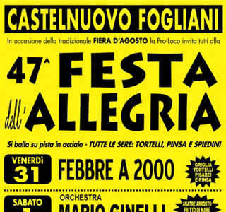 Festa dell'Allegria Castelnuovo Fogliani 2026