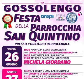 Festa della Parrocchia San Quintino Gossolengo 2026