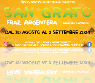 Festa di San Grato Argentera di Rivarolo Canavese 2024