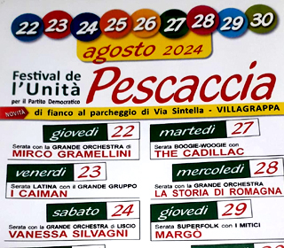 Festival de l'Unità Pescaccia Villagrappa 2024