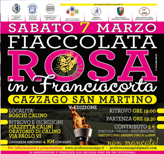 Fiaccolata Rosa in Franciacorta Cazzago San Martino 2026