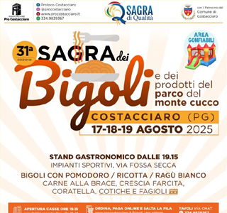 Sagra dei Bigoli Costacciaro 2025
