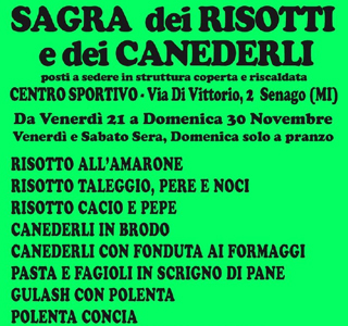 Sagra dei Risotti e dei Canederli Senago 2025