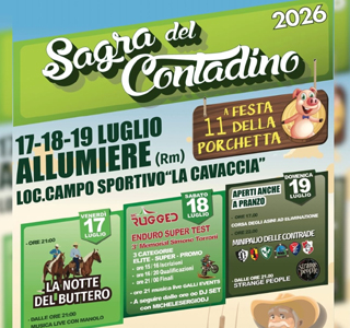 Sagra del Contadino e Festa della Porchetta Allumiere 2026
