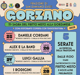 Sagra del Fritto Misto alla Gorzanese Gorzano di San Damiano d'Asti 2025