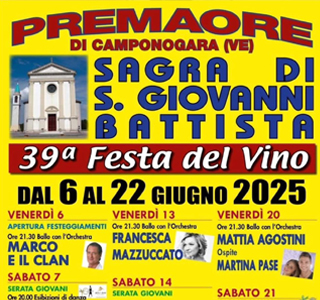 Sagra di S.Giovanni Battista e Festa del Vino Premaore 2025