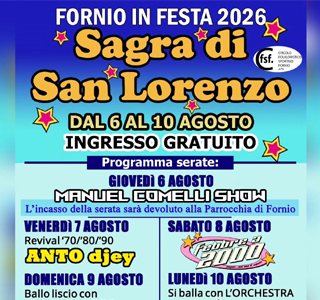 Sagra di San Lorenzo Fornio 2026