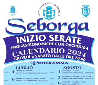 Serate Enogastronomiche con Orchestra Seborga 2024